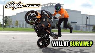 Kawasaki Ninja 400 BUT It's A Fully Built Starter Stunt Bike!