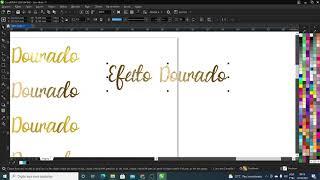 Criando efeito Dourado no Corel