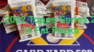 2022 Topps Series 2 - ripping 14 fat packs. Two SPs, massive rainbow foil card. 