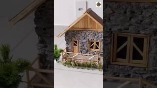 Diy miniature house:using stone, paper and stick. Simple but impressive