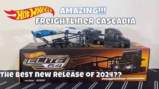 Hot Wheels Unboxing Freightliner Cascadia - THE BEST ELITE 64 of 2024! #fyp #unboxing #hotwheels