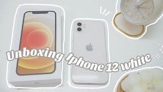 2022 iphone 12 unboxing  (white, 128g)+ accessories with sub