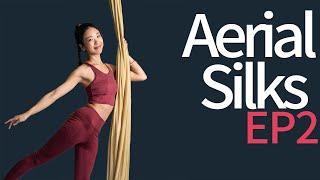 How to Aerial Silk EP2 - Aerial footlock + Music box + Gazelle [Learning with Sherin x ADAC]