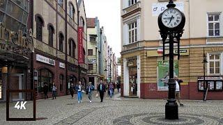 4K VIDEOWALK - LEGNICA, Stadtzentrum - Stadtleben (UHD)