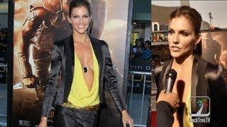 Killer Women's Tricia Helfer breaks necks on red carpet for RIDDICK