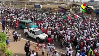 The NDC Party supporters hit the streets in unity and excitement.