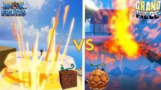 Which FLAME is BETTER ?? Blox Fruits Vs Grand Piece Online