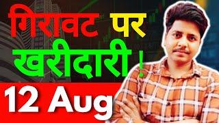 Monday गिरावट पर  खरीदारी ! Market Prediction for Monday 12th August, 2024 NIFTY BANKNIFTY ANALYSIS