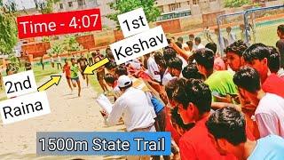 1500m Final "16 August 2021" Senior Palwal 1st-keshav 2nd-Raina 1600m Race Running palwal haryana