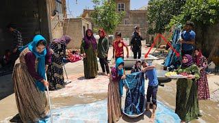 A story of Zahra's nomadic life, a pleasant sisterly meeting with Farideh and washing the carpets