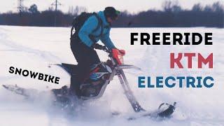 Powerfull electric snowbike based KTM Freeride