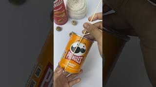 Upcycle Your Pringles Box into a Beautiful DIY Flower Vase: Easy Home Decor Craft #diy #diycrafts
