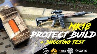 Testing the Friction Pro Hop Up Bucking by 4uad Smart Airsoft | MK18 build | 50m shooting test