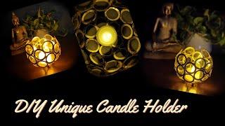 Unique & easy DIY Candle holder idea ll Easy DIY idea ll Diwali Diya Decoration idea #candleholder️