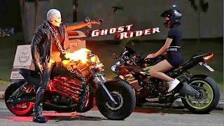 Motoqueiro Fantasma Encontra Ela Na Moto e... Ghost Rider Prank
