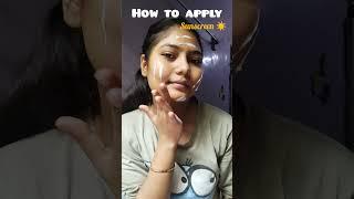 how to apply sunscreen#sunscreentips#lakmesunscreen#summerskincare#dryskincare miss tanu. m#ytshort
