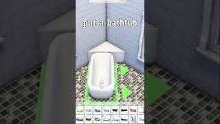 Tips and tricks for Bathroom (Bathub ideas) #sims4shorts #sims4ideas #sims4bathroom