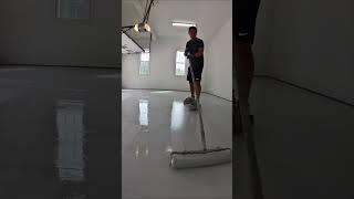 +   Epoxy & Polyaspartic Garage Floor      #epoxy #garage #garagefloor #satisfying #construction