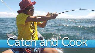 Yellowtail and Rockfish on a Kayak, Catch and Cook in Awaji Island Japan