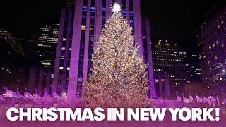 Christmas in New York with holiday instrumental background music 