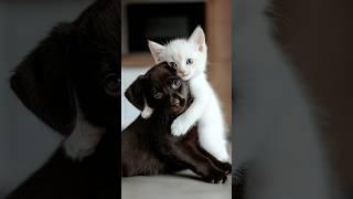 Kitten’s Sweet Hug Warms Puppy’s Fluffy Heart!