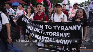 Thousands join national protest to remind Filipinos of Marcos' Martial Law