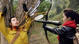 【箭神電影】日軍大佐被美女獵人追殺，最後被箭釘在樹上，刺激！抗日 MMA | Kung Fu