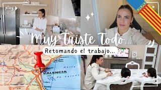 Muy TRISTE TODO... ️ VALENCIA¡¡¡ retomando el trabajo... // FAMILIABOMBONASO VLOG