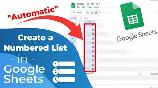 Create a Numbered List in Google Sheets