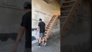 I made a foldable staircase for my workshop! (Watch full YouTube video on my channel!)