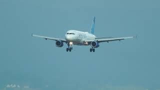 4k footage - United Airlines Airbus A320 Landing