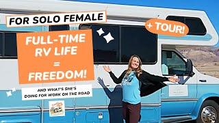 Full-Time RV LIFE & The FREEDOM IT BRINGS! Interview and Tour of LazyDays Class C RV and solo female