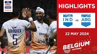 FIH Hockey Pro League 2023/24 Highlights | IND v ARG (M) | Match 1