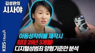 [김성완의 시사야] 아동성착취물 제작시 최대 29년 3개월! 디지털성범죄 양형기준안 분석_김영미 변호사 (법무법인 숭인) | KBS 200915 방송