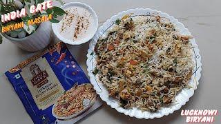 India Gate Lucknowi Classic Biryani Masala Review & Recipe in Hindi  | India Gate Lucknowi Biryani