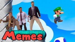 Luigi Parkours with The Office Crew - Funny Moments in Super Mario Maker 2