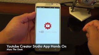 Youtube Creator Studio App Hands On