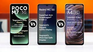 Poco M7 5G Vs Redmi 14C 5G Vs Redmi A4 5G