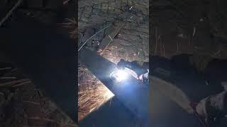 plasma cutting 8mm iron sheet hole