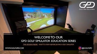 What to know BEFORE buying a golf simulator! - Golf Pro Delivered Golf Sim Education Series #1