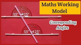 Maths Working Model on Corresponding Angles | maths tlm geometry | Maths Project | maths tlm model