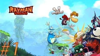 Прохождение Rayman Origins Серия 1 "Смайлы, люмы и фея лесов"