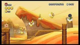 New Super Mario Bros. U Deluxe - Sandkuchenwüste-4 Spikes Sandkasten Geheimer Ausgang