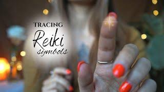 Reiki ASMR ~ Tracing Reiki Symbols on You | Hand Movements, Face Touching, Rain Sounds (No Talking)