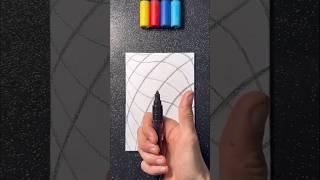 Satisfying Visual Art Idea with Paint Markers!  Easy Art! 🫶 #artistomg #shorts #visualart