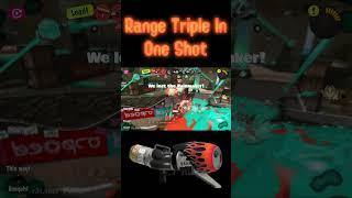One Shot Triple Kill W/Range Blaster  #splatoon #splatoon3 #gaming #splatoon2 #splatoon_3 #nintendo