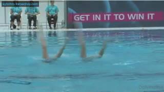 S. Kolesnichenko/Daria Korobova (RUS) Duet Free Preliminary European Aquatics Championships 2014