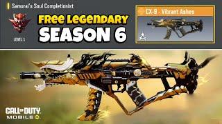 Free Legendary Gun Draws on Samurai's Soul Series Armory Draw COD Mobile - Season 6 CODM Leaks