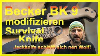 Knife conversionperfect survival toolKabar Becker BK 9 modifiedWorkshop tour at Jackknife