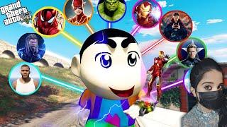 Shinchan First Time Use Avengers Watch | Franklin & Iron Man - GTA 5